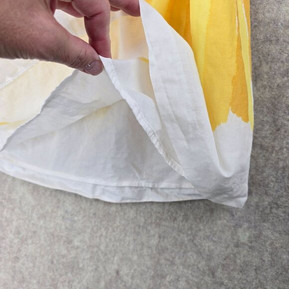 Vera Womens Yellow & White Striped Multicolor Spaghetti Strap Summer Top Medium - Picture 4 of 9